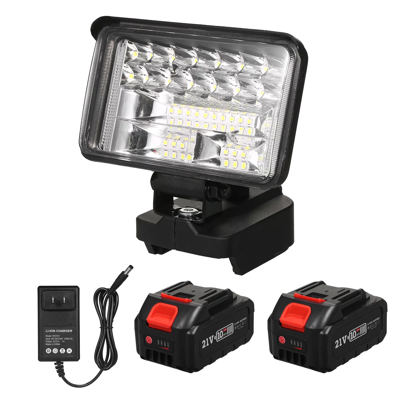 Walmeck Portable lamp,21V Lithium Batteries 4 Inch LED Rotation Portable Handheld Outdoor 180 LED Work Batteries Super Outdoor Work 21V Lithium Portable lamp SIUKE De ee Rotation lamp ERYUE 4 DALYNN