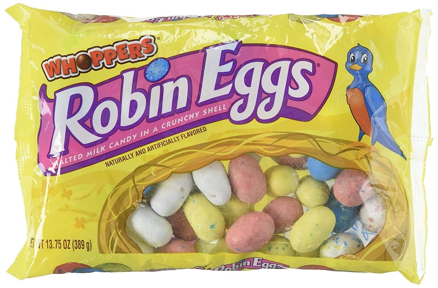 Hershey's Whoppers Robin Eggs Chocolate Candy, 41 Ounce Bag (2.57lbs) Malted Milk Candy In A Crunchy Shell