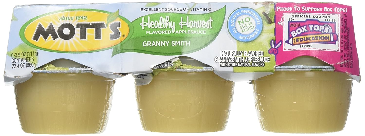 Mott's Healthy Harvest Granny Smith Applesauce - 6 ct