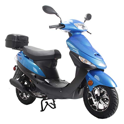 X-PRO Maui 50cc Moped with Electric/Kick Start, Rear Trunk, 10