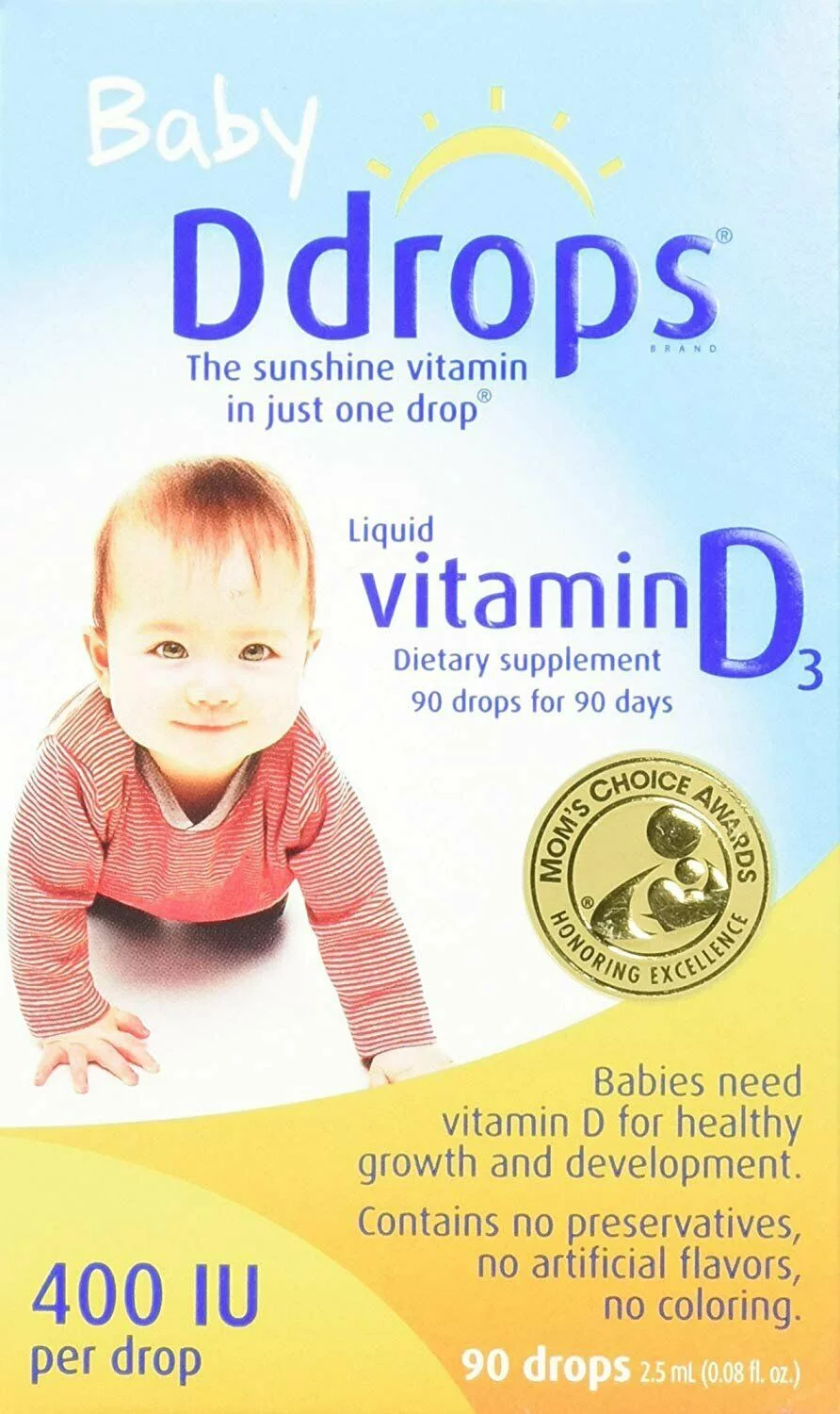 Ddrops Baby Liquid Vitamin D3 400 IU 2.50 mL (90 drops) (Pack of 4)