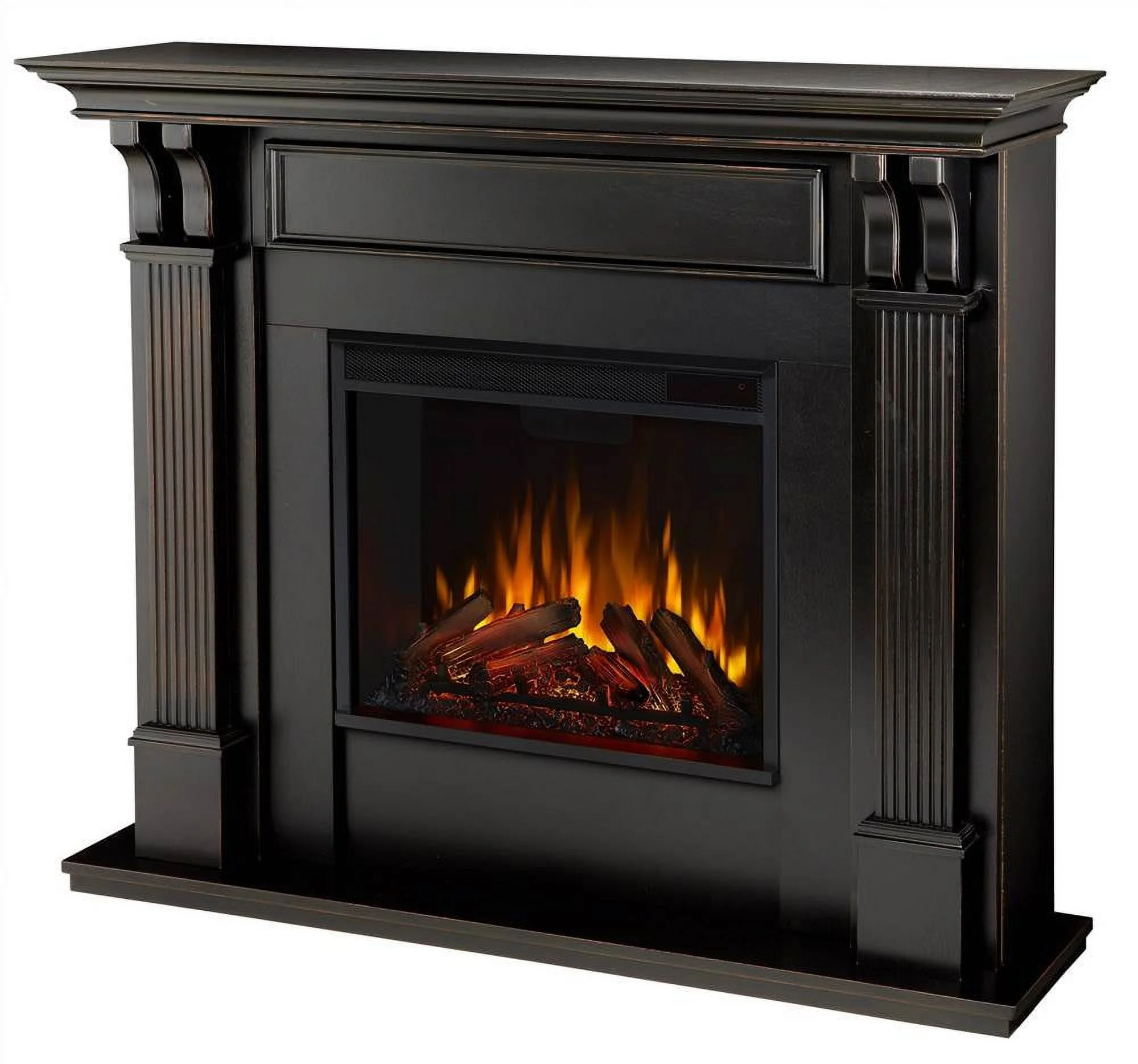 Ashley Indoor Electric Fireplace in Black Wash by Real Flame