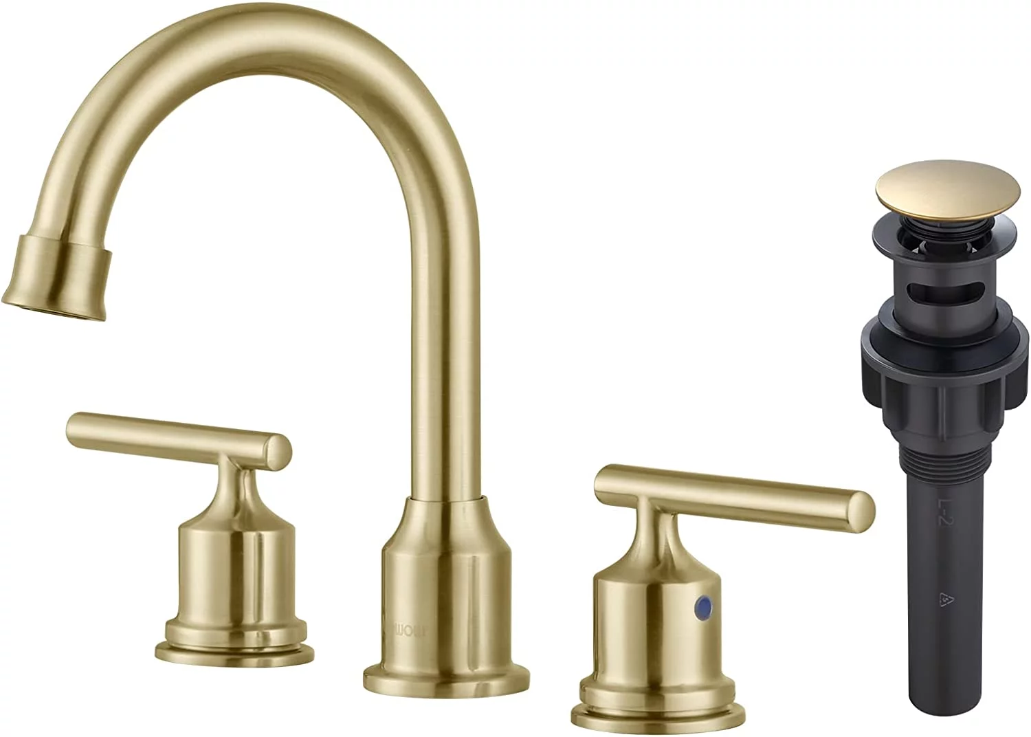 WOWOW Widespread Bathroom Faucet 3 Hole Basin Faucet Widespread 2 Handles Vanity Faucet