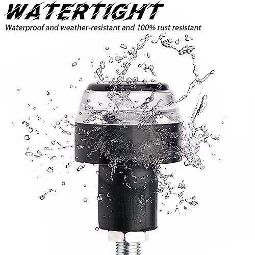 Motorcycle Handlebar End LED Lights, Handlebar Indicator Turn Signal Light, 12V Handle Bar Grip End Plug Side Marker Lamp, Daytime Running Lights for Motorcycles, E-Bikes (White/Red)