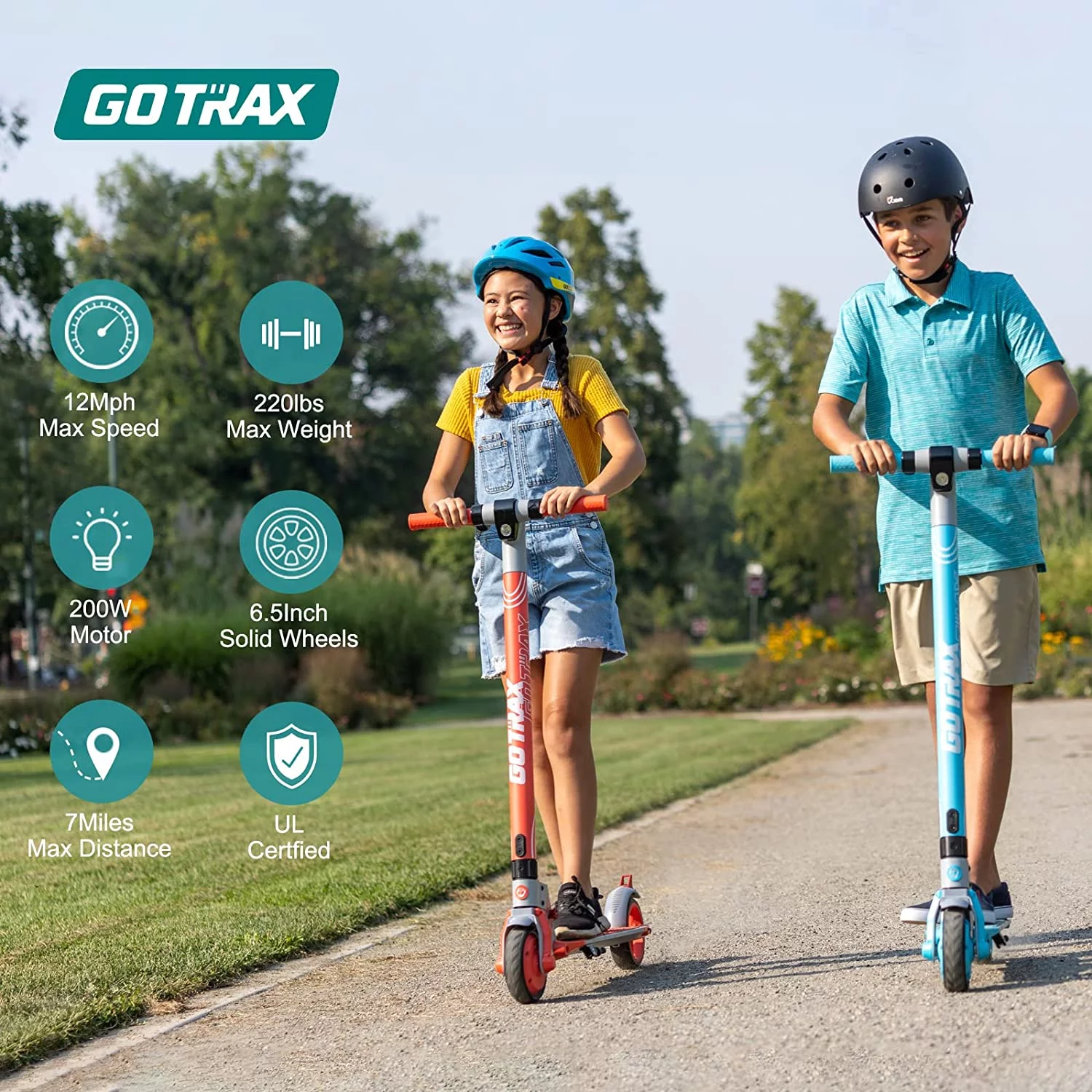 GOTRAX Vibe Electric Scooter for Kids Teens 8-15, 200W 6.5