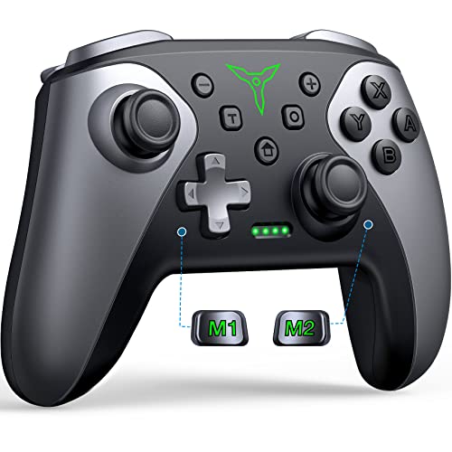 Wireless Switch Controller for Switch/Lite/OLED Controller, Switch Controller with a Mouse Touch Feeling on Back Buttons, Extra Switch Pro Controller with Wake-up,Programmable, Turbo Function