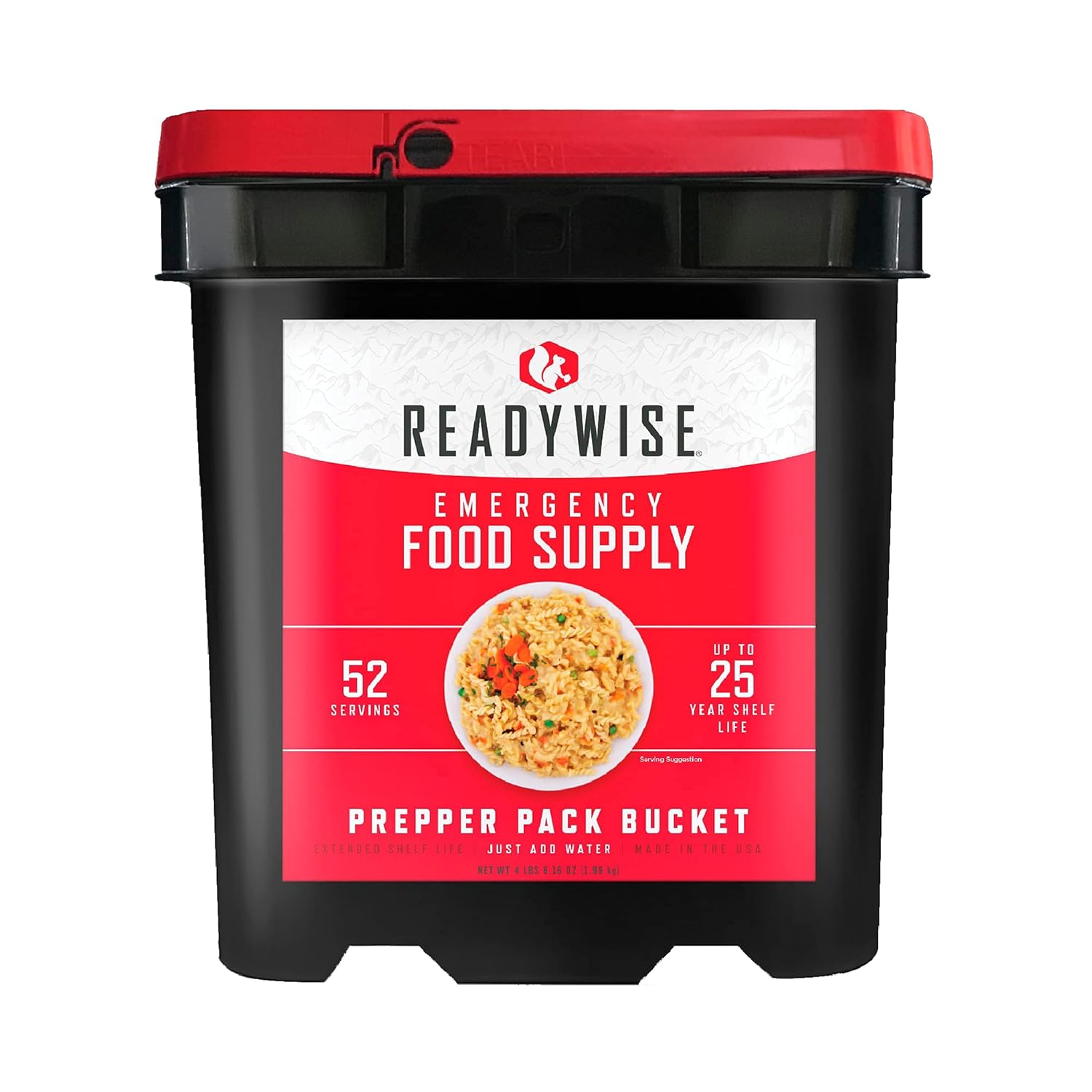 ReadyWise Emergency Food Supply, Freeze-Dried Survival-Food Disaster Kit for Hurricane Preparedness, Camping Food, Prepper Supplies, Emergency Supplies Variety Pack, 25-Year Shelf Life, Breakfast, Lunch, Dinner, Drinks and Snacks, 104 Servings