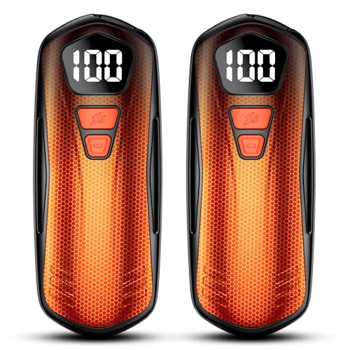 AI Hand Warmers Rechargeable 2 Pack, AI Smart Chips Electric Hand Warmers, Long Lasting Safe Heat, Portable Pocket Heater, Gifts for Christmas, Outdoor, Golf, Hunting, Camping Accessories -Black