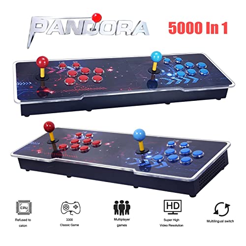 Pandora Box Arcade Console for 26800 Games in 1 Games Built-in Retro Gaming, 1280x720 Full HD, Search/Save/Hide/Pause Games, Favorite List, Support 3D Games