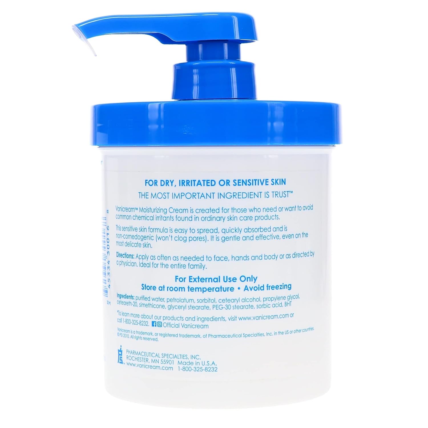 Vanicream Skin Cream With Pump Dispenser 16 oz (Pack of 2)