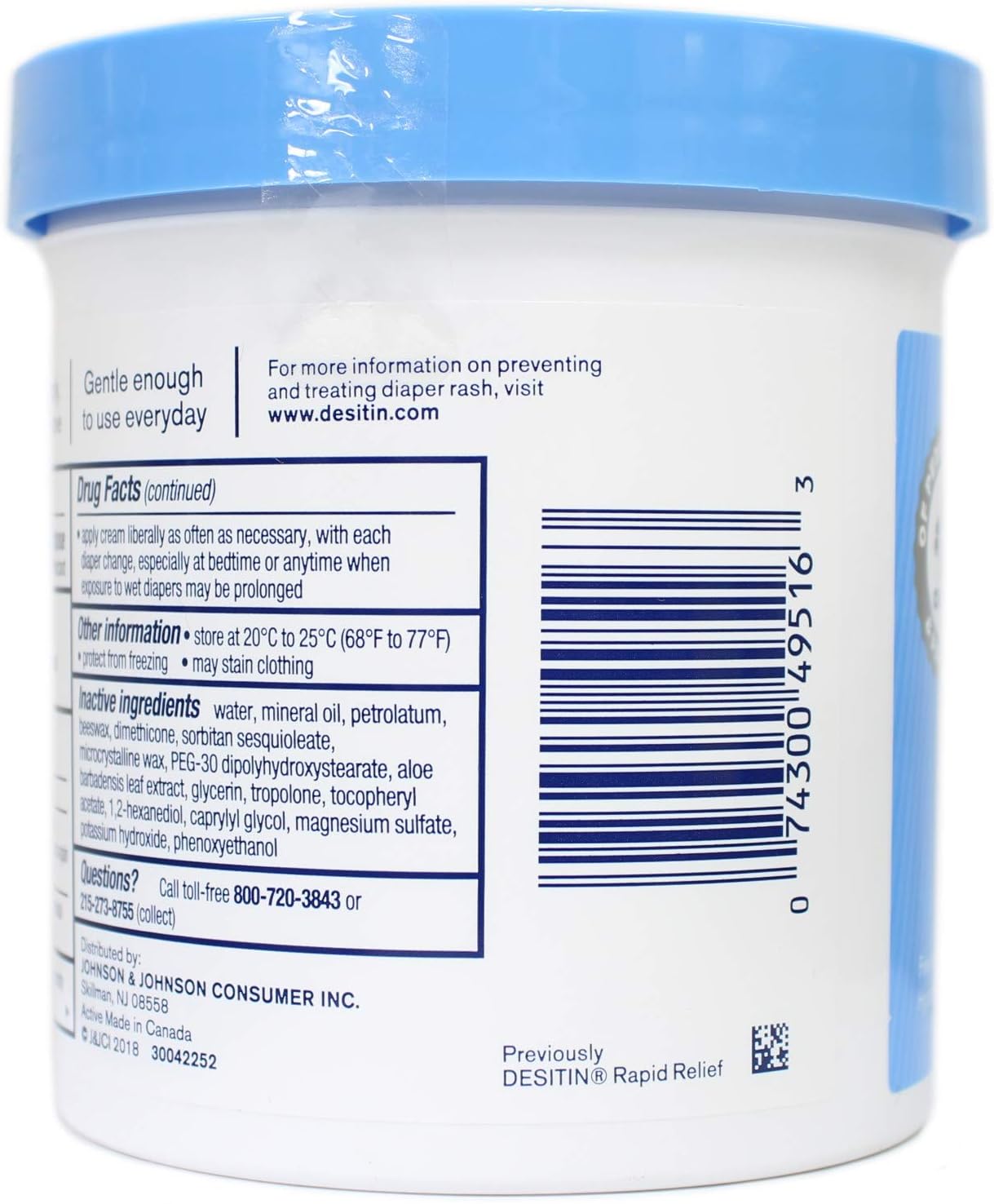 Desitin Daily Defense Creamy Diaper Rash Cream - 16 oz