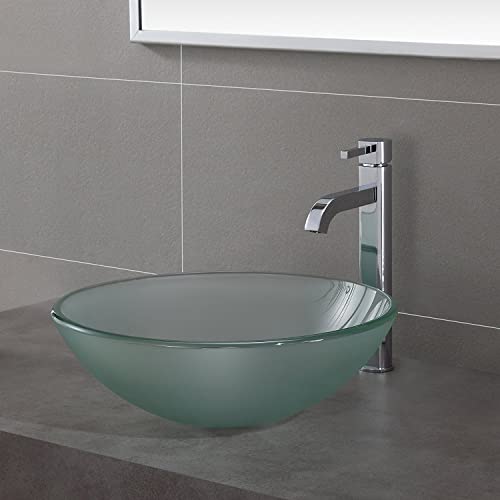 KRAUS Ramus Single Handle Vessel Sink Bathroom Faucet with Pop-Up Drain in Brushed Gold, KVF-1220BG