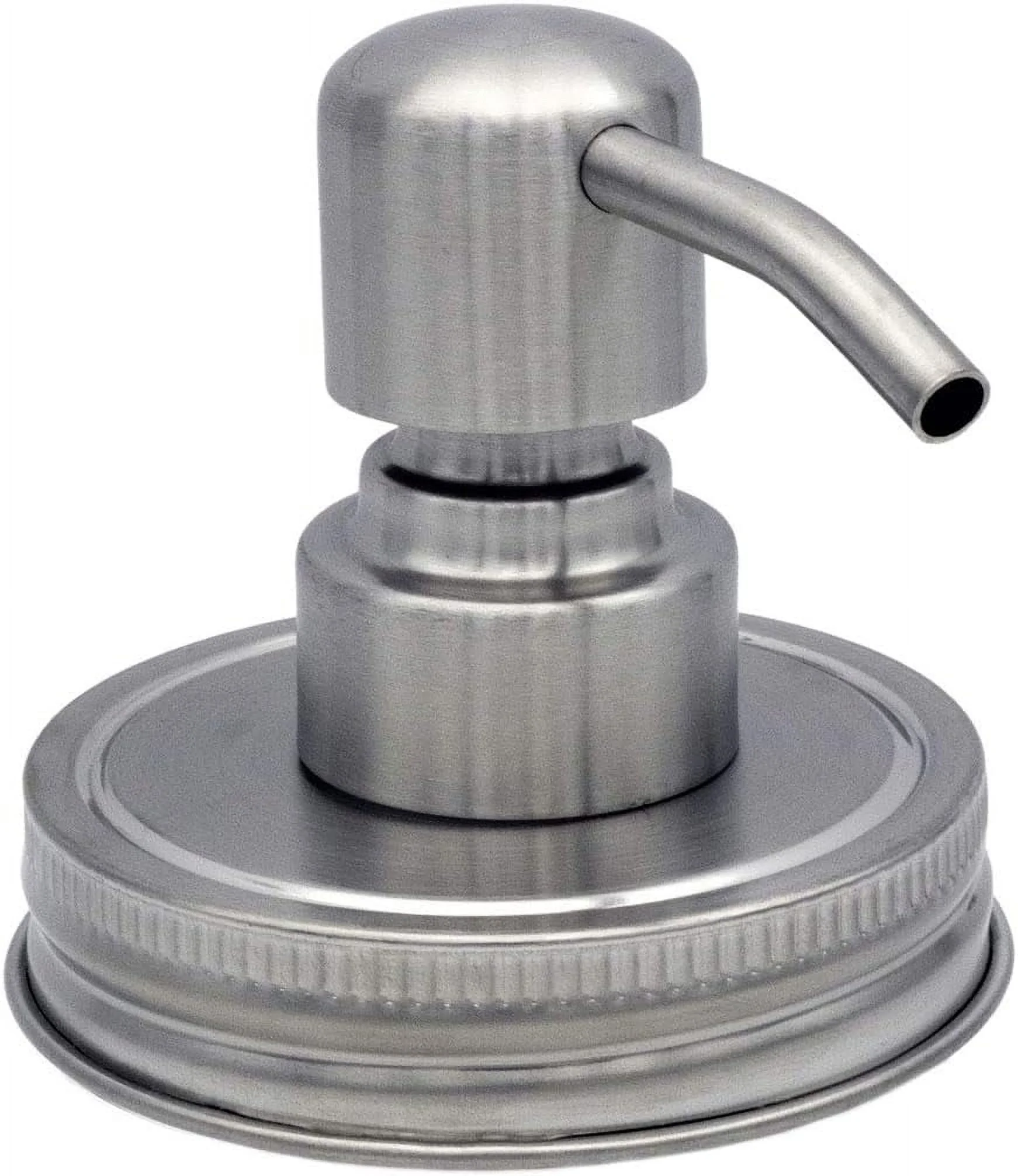 #4 Stainless Steel Soap Pump Lid | Hand Soap Pump Top/ Dispenser Pump Replacement Lids For Mason Jars (Regular Mouth)