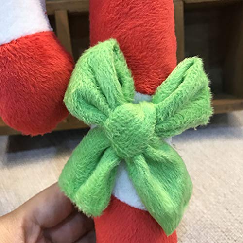 Amosfun 3pcs Pet Dog Plush Toys Candy Cane Squeaky Toys Dog Christmas Toys Interactive Toys Christmas for Puppy