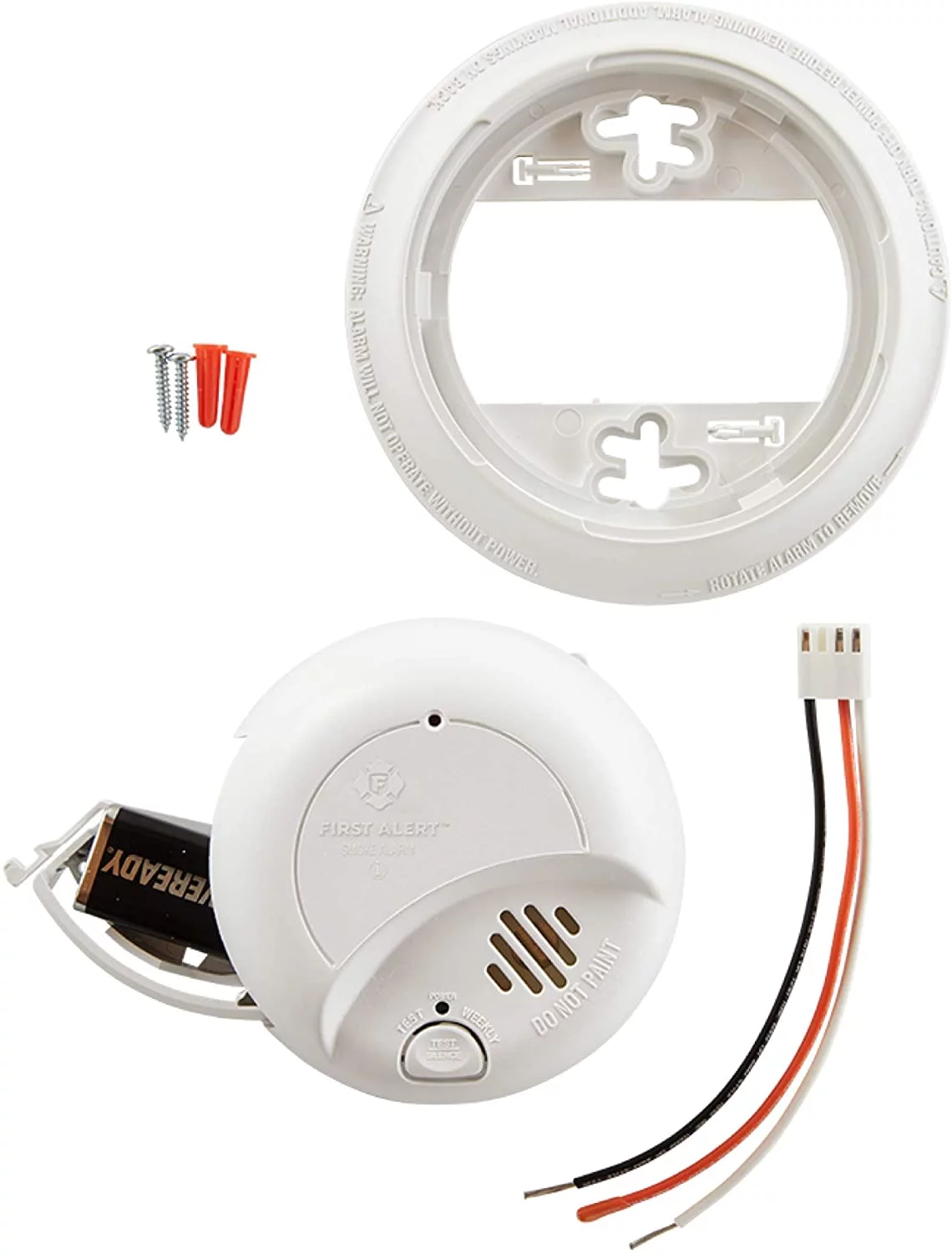 First Alert Hardwired Smoke Alarm with Battery Backup 6 PACK