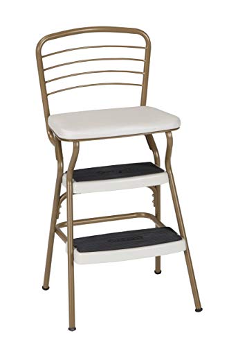 Cosco Stylaire Chair and Step Stool, 1-Pack, Black