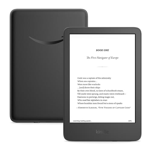 New Amazon Kindle (16 GB) - Lightest and most compact Kindle, with glare-free display, faster page turns, adjustable front light, and long battery life - Matcha + 3 Months of Kindle Unlimited (with auto-renewal)