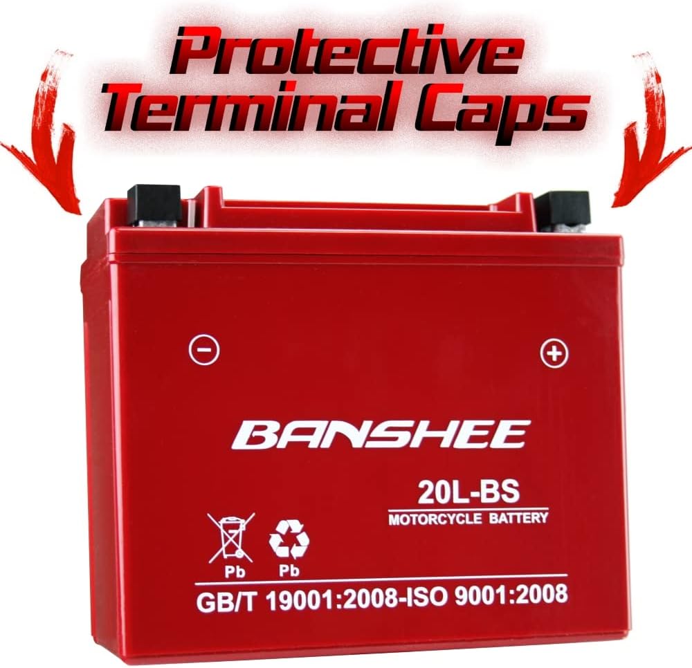 Banshee 20L-BS High Performance Power Sports- Maintenance Free Battery YTX20L-BS For Yamaha Big Bear Grizzly Kodiak 400 450 600 660 700