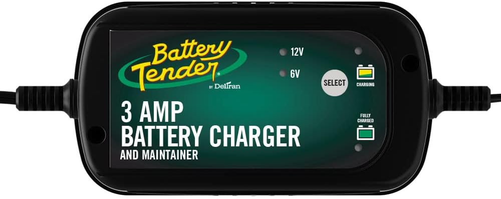 Battery Tender 3 Amp Car Battery Charger Automotive and Maintainer: Switchable 6/12 V, Fully Automotive Battery Charger and Maintainer for Cars, SUVs, and Trucks - 6V/12V, 3 Amp Charger - 022-0202-COS