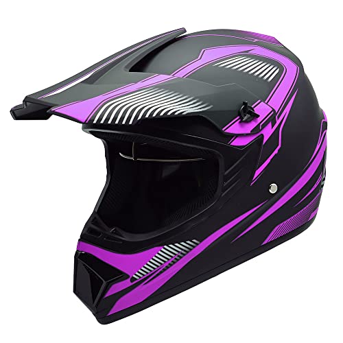 Adult 4 Wheeler Helmet, Motocross Helmet DOT/FMVSS-218 Certification Comfortable and Breathable Full Helmets for Locomotives Used in All Seasons