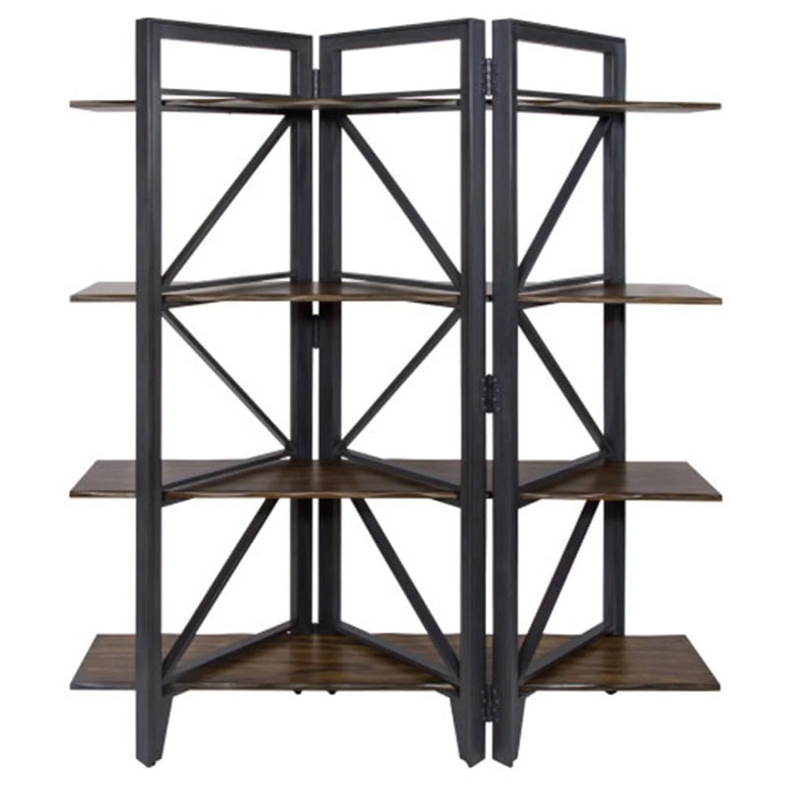Bethel Park Bookcase Graphite Grey/ Brown