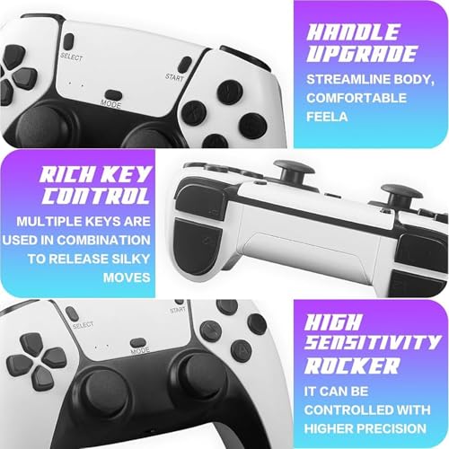 Wireless Retro Game Console,Plug and Play Video Retro Gaming Console with Built-in 20000+ Games and Dual 2.4G Wireless Controller Gamepad, 4K HDMI Output Classic TV Video Games