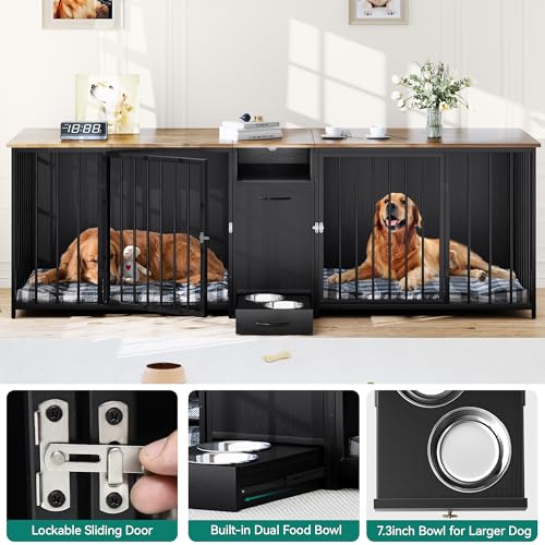 DWVO Double Dog Kennel Furniture, 80.2