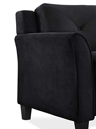 Lifestyle Solutions Harrington Loveseat, Black