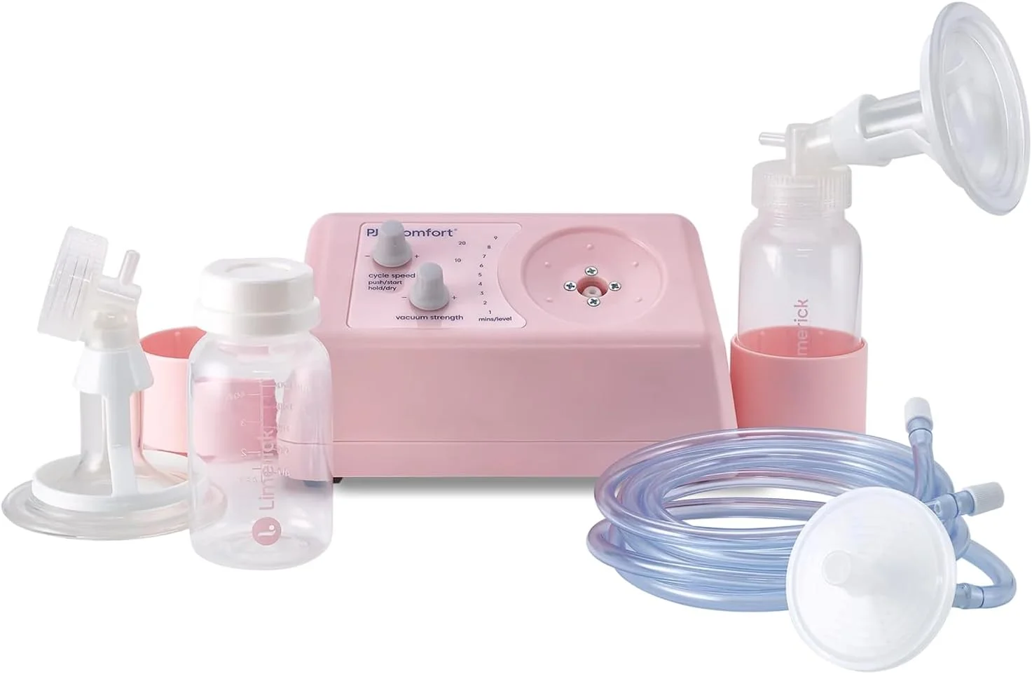 Limerick PJ's Comfort Electric Breast Pump, Hospital Grade Compression & Vaccum Technology, Dual Soft Silicone Breast Cups