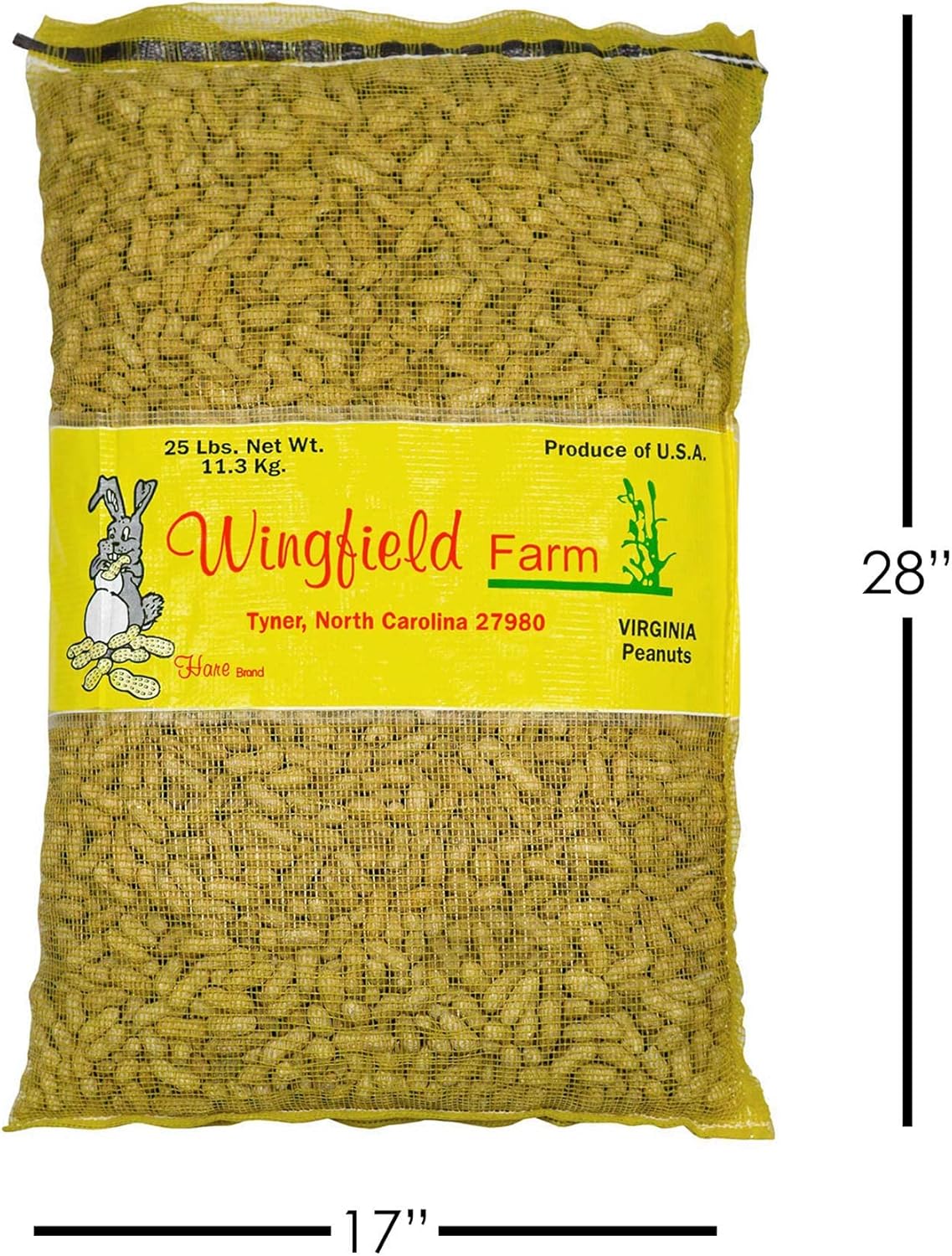 Wingfield Farm 25 Pound Virgin In Shell Raw Peanuts (Two 25lb Bag)