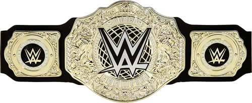 Mattel WWE Championship Title, World Heavyweight Championship Role-Play & Costume Piece, Leather-Like Belt 3+ Feet with One-Time Adjustment