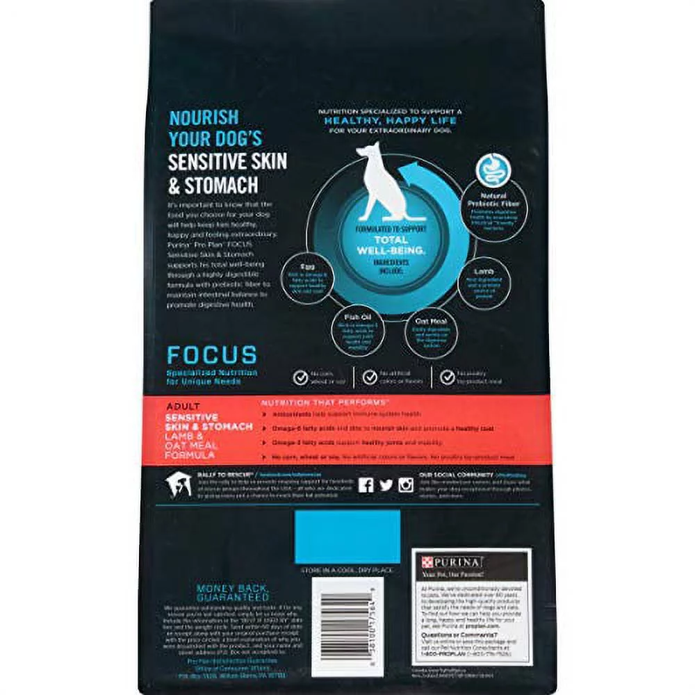 Purina Focus Adult Sensitive Skin & Stomach Lamb & Oat Meal Formula