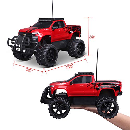 Maisto Tech R/C 1:16 Scale 2.4 GHz Off Road 2019 Chevrolet Silverado, Red