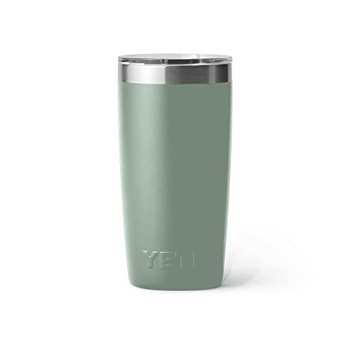 YETI Rambler 10 oz Tumbler, Stainless Steel, Vacuum Insulated with MagSlider Lid, Firefly Yellow