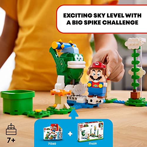 LEGO Super Mario Big Spike’s Cloudtop Challenge Expansion Set 71409, Collectible Toy for Kids with 3 Figures Including Boomerang Bro and Piranha Plant