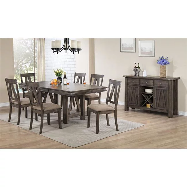 30 x 42 x 60 in. Wood Rectangle Dinette Dining Room Table with 18 in. Butterfly Extension Leaf - Brown
