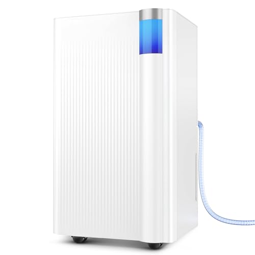 2500 Sq.Ft Dehumidifier for Basement with Drain Hose, 34 Pints Dehumidifiers for Home Large Room Bathroom Bedroom,3 Modes, Adjustable Humidity Control, Timer, Auto Defrost, Sleep Mode