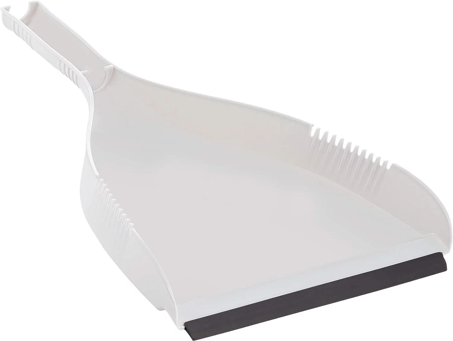 Dustpan - Heavy Duty Plastic, Easy Grip  Dust Pan With Rubber Edge, Detailed Sweeping Debris, Fits Standard Brooms Home & Dusting & Cleaning Tool, Grey
