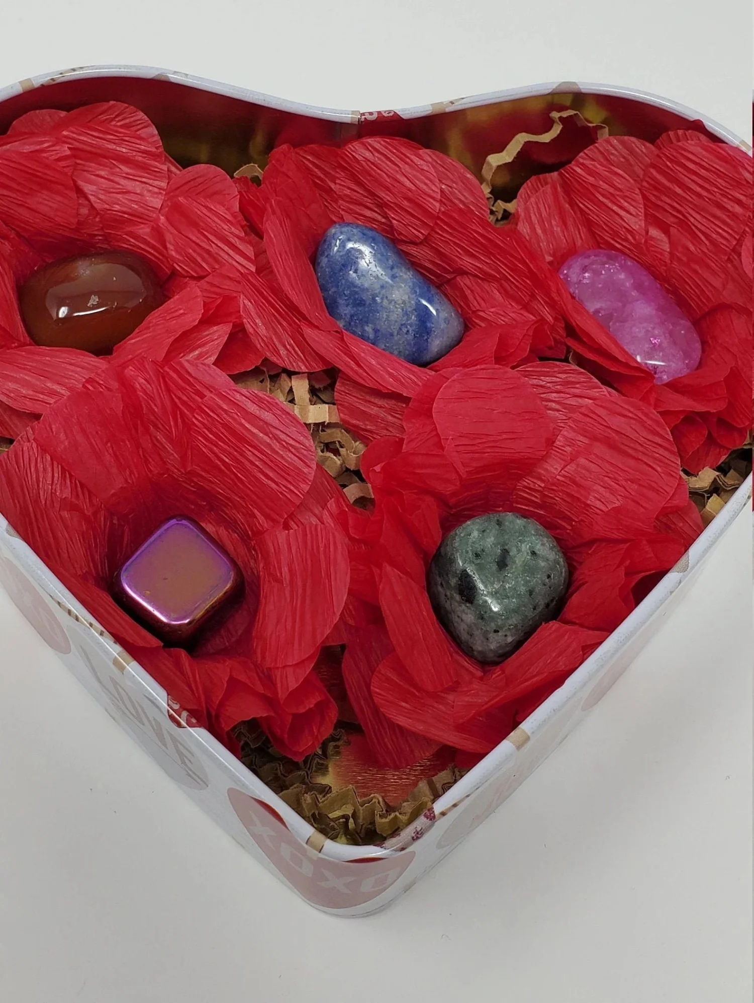 Crystal Chocolate Box, Heart shaped box of crystals, Box of crystals, Crystal Gift Box