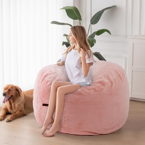 MAXYOYO Giant Bean Bag Chair Bed for Adults, Convertible Beanbag Folds from Lazy Chair to Floor Mattress Bed, Large Floor Sofa Couch, Big Sofa Bed, High-Density Foam Filling, Machine Washable