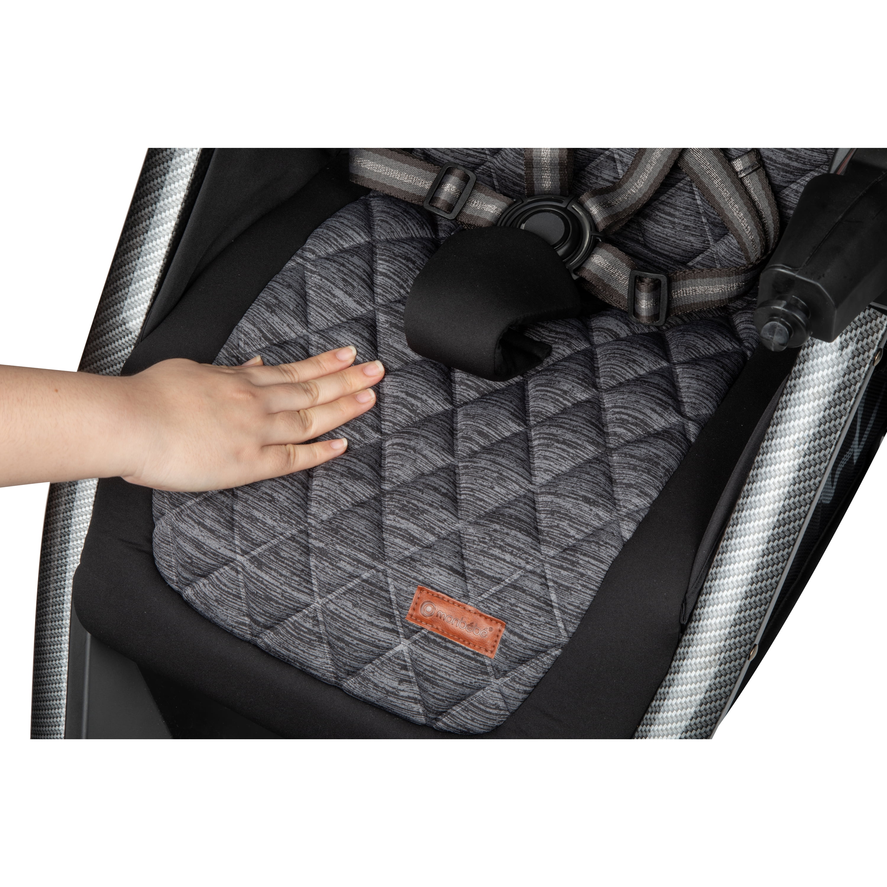 Monbebe Bolt Travel System Stroller and Infant Car Seat, Urban Boho