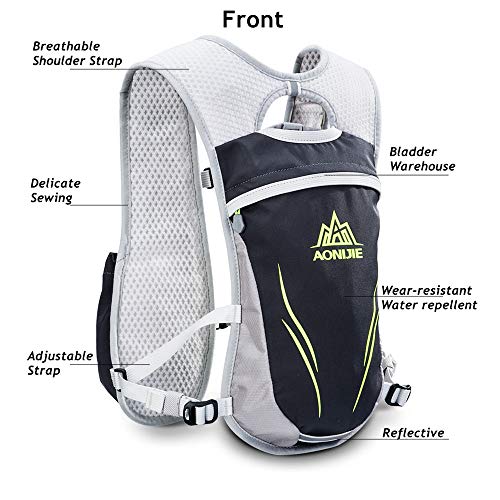 AONIJIE Hydration Packs 5.5L Trail Running Vest with 2L Bladder Reservoir Marathoner Hydro Backpack