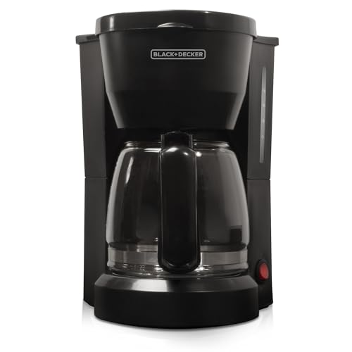 BLACK+DECKER 12-Cup Coffee Maker with Easy On/Off Switch, Easy Pour, Non-Drip Carafe with Removable Filter Basket, Black