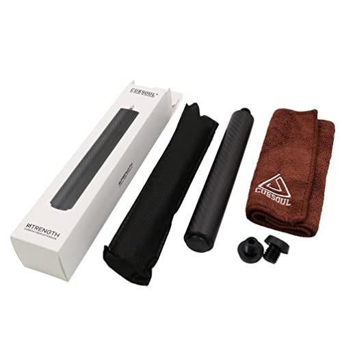 CUESOUL Carbon Fiber Pool Cue Extension with 3 Bumpers Fittings