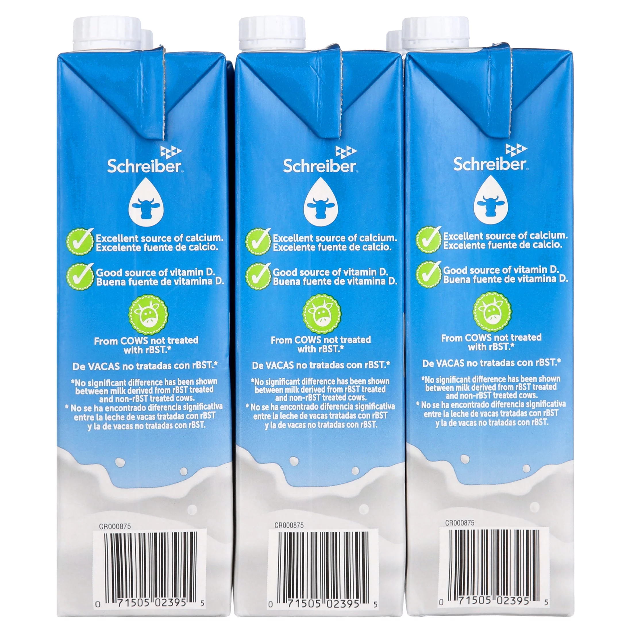 Schreiber Shelf Stable Lactose Free Milk, 32oz UHT (Pack of 6)