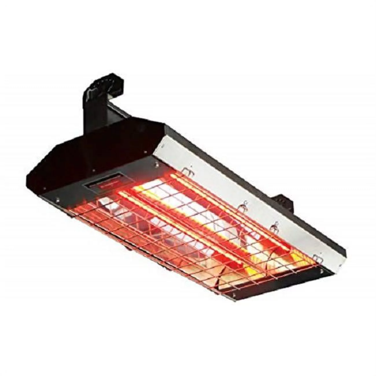 King Electric RH-24B2-B16W 24 in. 208V 3200W Double Lamps Right Hand Radiator, Black & Clear