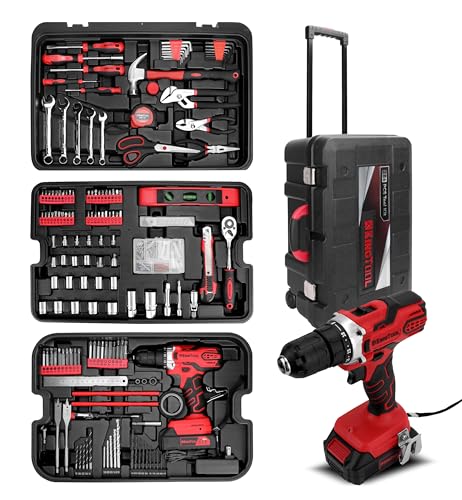 KingTool 325 Piece Home Repair Tool Kit, General Home/Auto Repair Tool Set, Toolbox Storage Case with Drawer, General Household Tool Kit - Perfect for Homeowner, Diyer, Handyman