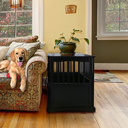 Casual Home Wooden Medium Pet Crate, End Table, Espresso
