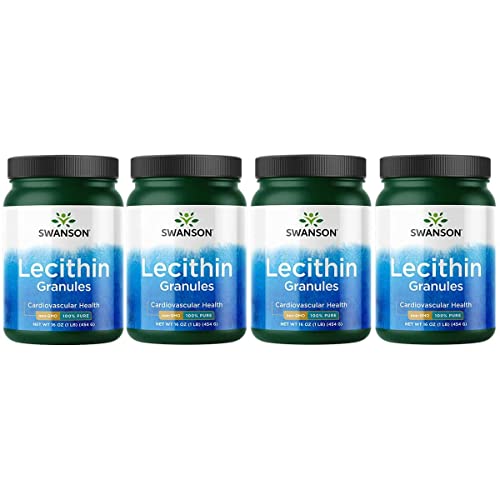 Swanson 100% Pure Lecithin Granules (Non-GMO) 16 Ounce (1 lb) (454 g) Granules
