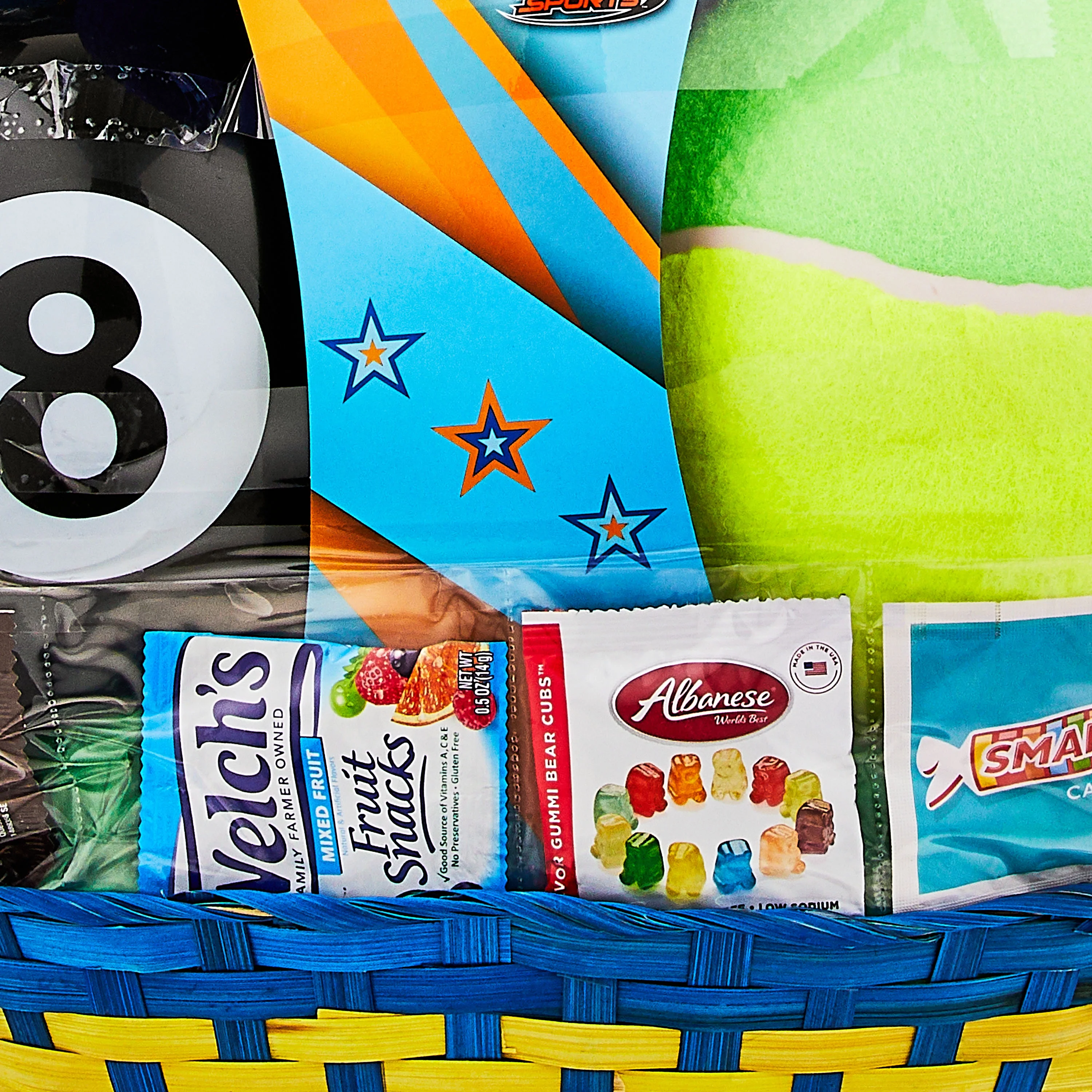Blue, Green and Black 3 Ball Easter Basket Gift set